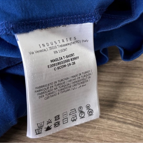Moncler T-shirt Maglia Blue Men's Sz Medium 100% Authentic - Picture 8 of 10